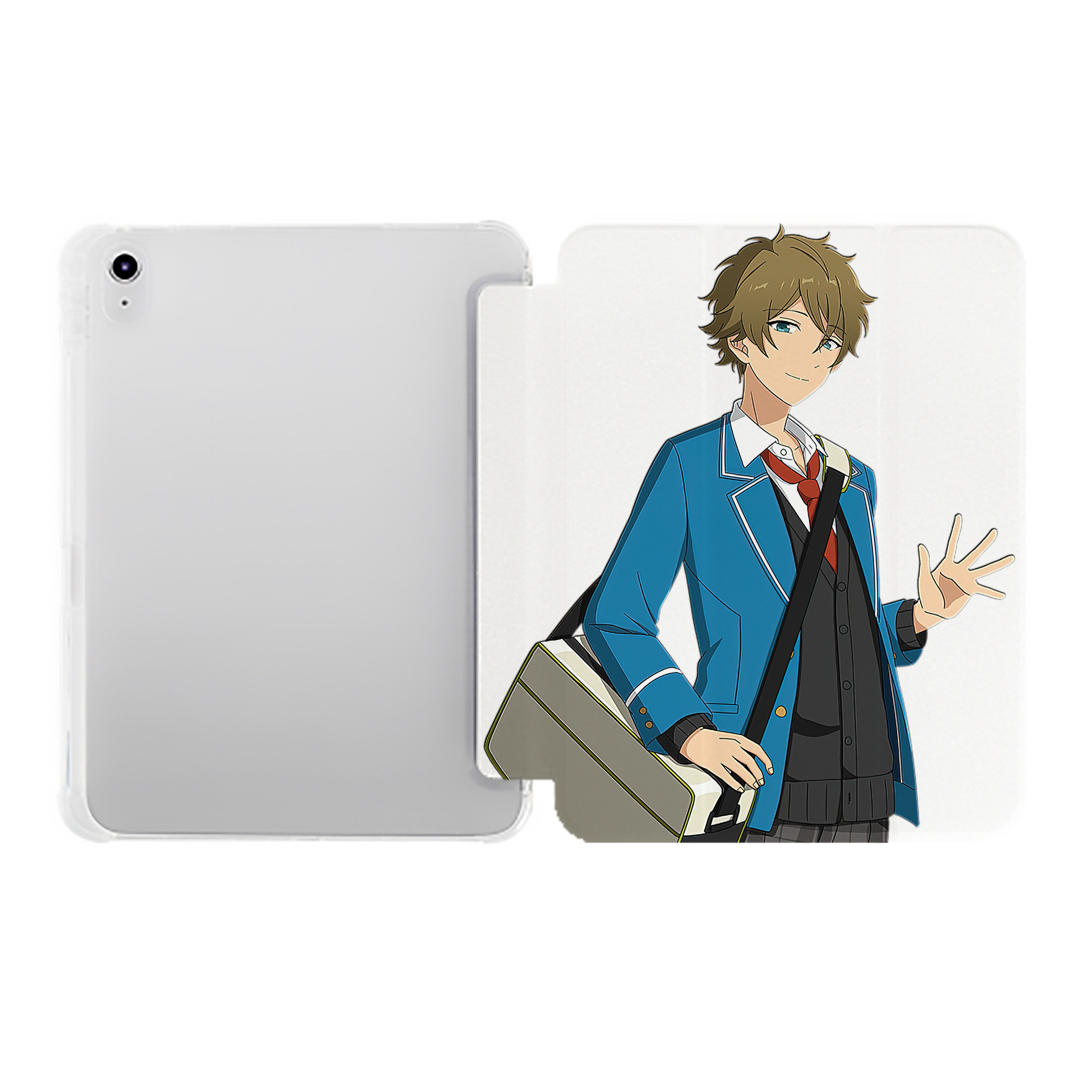 （画像用） あんさんぶるスターズ! Ensemble Stars IPad ケース ペン収納付き 三つ折りスタンド PUレザー×シリコン 対応機種9.5/10.5/10.9インチ